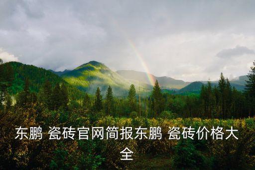东鹏 瓷砖官网简报东鹏 瓷砖价格大全