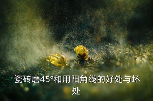  瓷砖磨45°和用阳角线的好处与坏处
