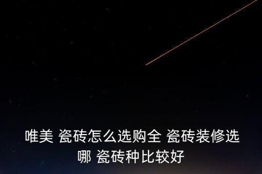  唯美 瓷砖怎么选购全 瓷砖装修选哪 瓷砖种比较好