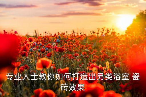 专业人士教你如何打造出另类浴室 瓷砖效果