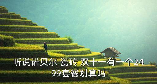 听说诺贝尔 瓷砖 双十一有一个2499套餐划算吗