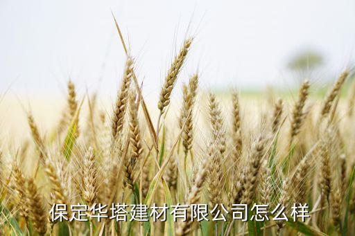  保定华塔建材有限公司怎么样