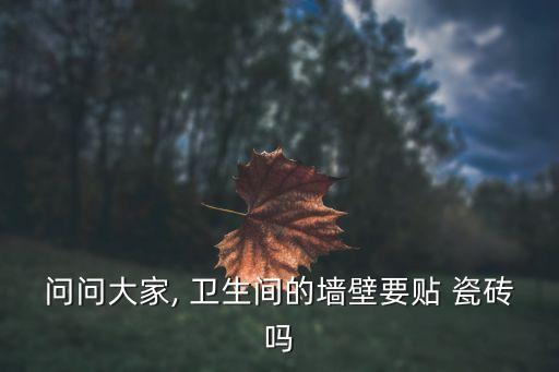 问问大家, 卫生间的墙壁要贴 瓷砖吗