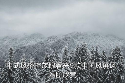 中式风格控放眼看来9款中国风屏风 隔断欣赏