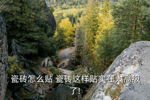  瓷砖怎么贴 瓷砖这样贴实在太高级了!
