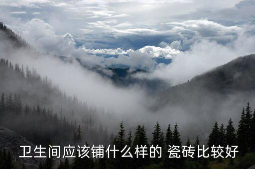  卫生间应该铺什么样的 瓷砖比较好