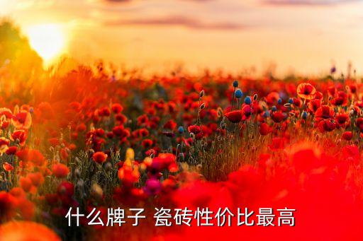 什么牌子 瓷砖性价比最高