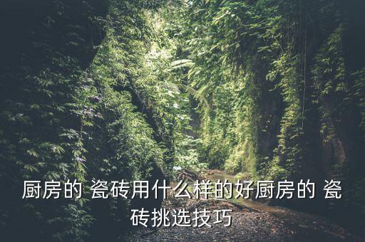 厨房的 瓷砖用什么样的好厨房的 瓷砖挑选技巧