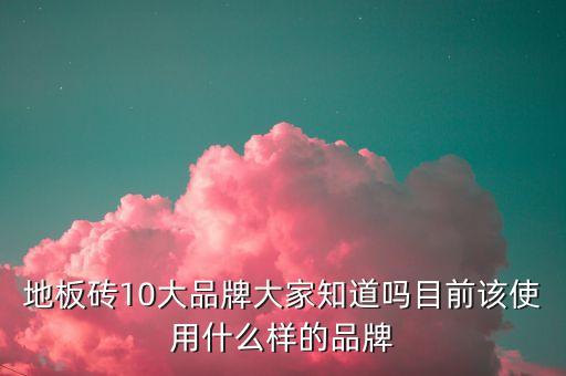 地板砖10大品牌大家知道吗目前该使用什么样的品牌
