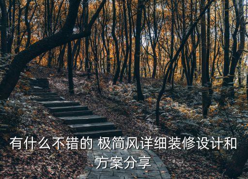 有什么不错的 极简风详细装修设计和方案分享