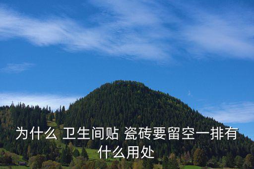 为什么 卫生间贴 瓷砖要留空一排有什么用处