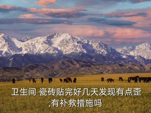  卫生间 瓷砖贴完好几天发现有点歪,有补救措施吗