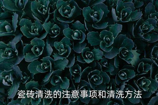  瓷砖清洗的注意事项和清洗方法