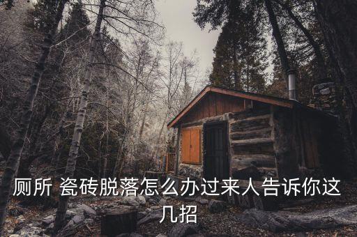 厕所 瓷砖脱落怎么办过来人告诉你这几招