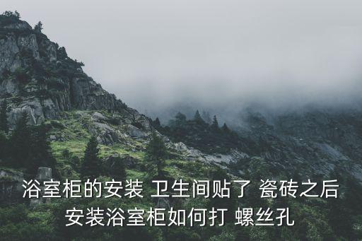 卫生间瓷砖脱落打螺丝