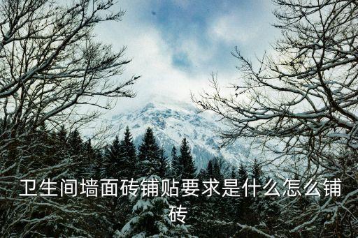  卫生间墙面砖铺贴要求是什么怎么铺砖