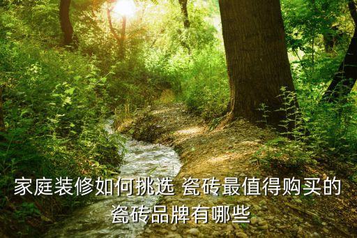 阿爷厨房瓷砖品牌选择