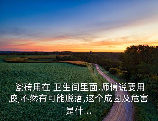  瓷砖用在 卫生间里面,师傅说要用胶,不然有可能脱落,这个成因及危害是什...