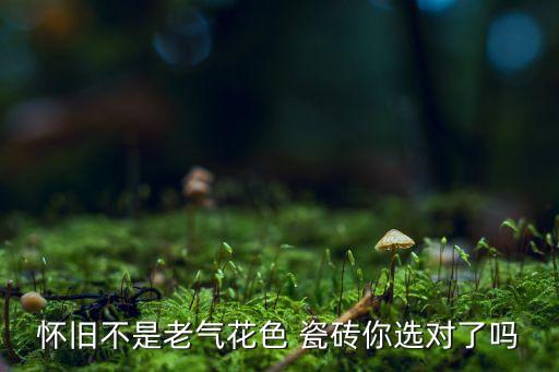 怀旧不是老气花色 瓷砖你选对了吗