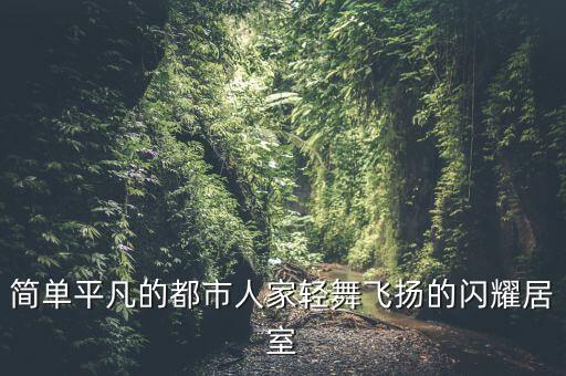 简单平凡的都市人家轻舞飞扬的闪耀居室