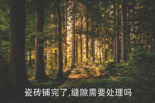  瓷砖铺完了,缝隙需要处理吗